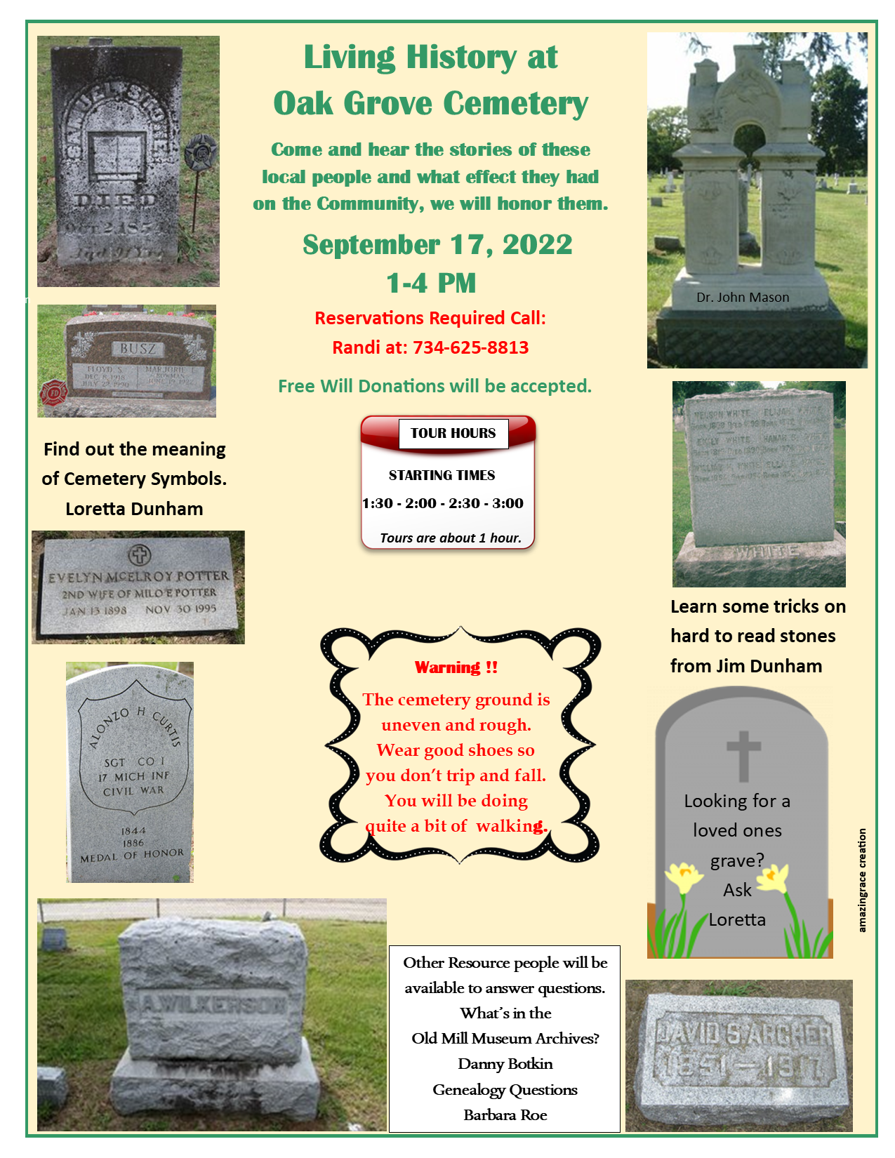 Living History at Oak Grove Cemetery